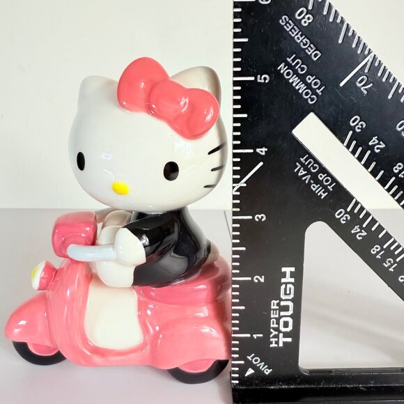 Blue Sky Hello Kitty Figurine Ceramic Riding Pink Vespa Scooter Girl Kawaii Gift - Picture 8 of 13